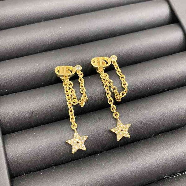 

jewel new star letter earrings, Golden