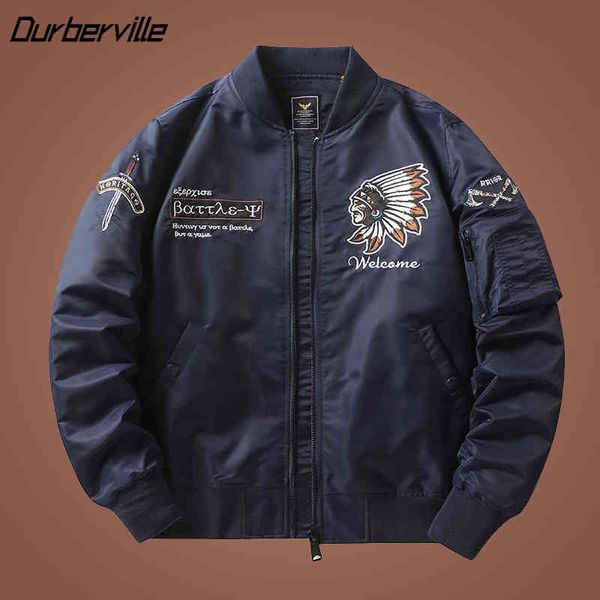 Frühling Herbst Herren Bomberjacke Mode Flug Männer Streetwear Mantel bestickt Baseball Militär