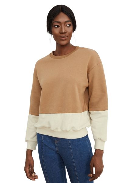 

motf premium 100% cotton two tone pullover p9w4#, Black