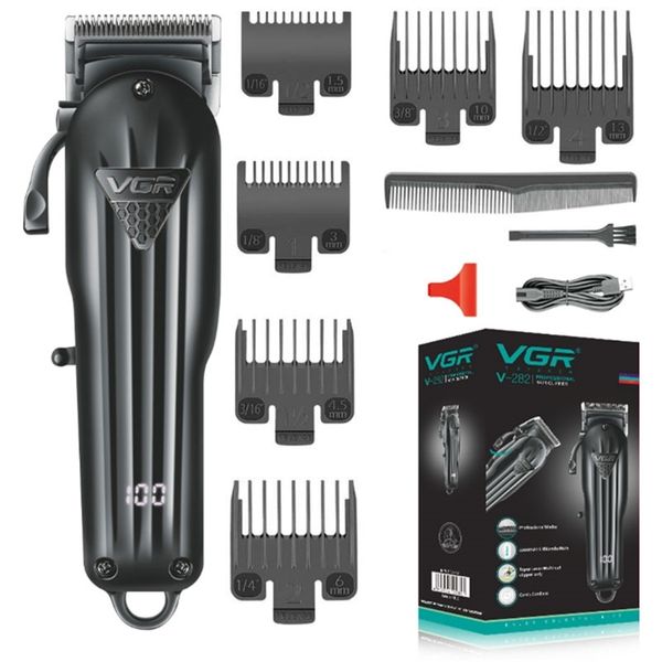 

professional led adjustable powerful hair trimmer for men electric clipper beard rechargable cutter machine cut 220708