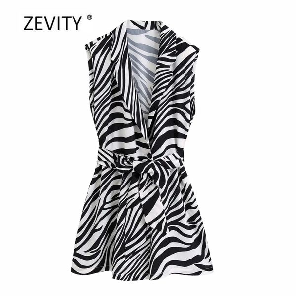 

2020 women vintage animal texture print bow tied sashes playsuits ladies sleeveless conjoined shorts chic casual siamese ds4065 t200704, Black;white