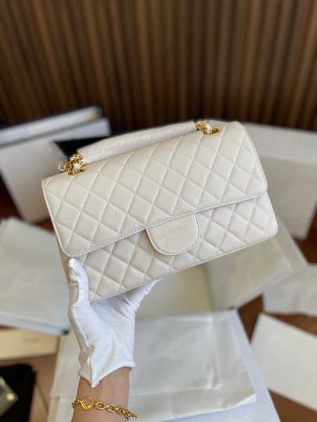 

classic flap designers women fashion bags crossbody purse caviar cowhide leather highend handbags gold silver chain clutch high