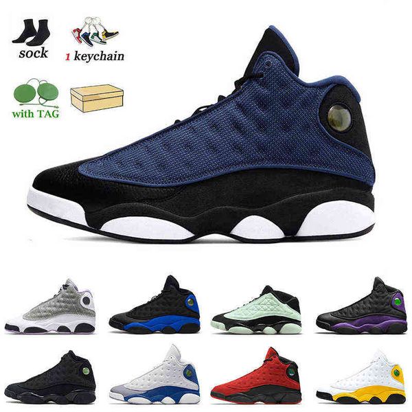 

2022 fashion mens women brave blue jumpman 13 13s basketball shoes french black cat reverse bred red flint hyper royal houndstooth designer