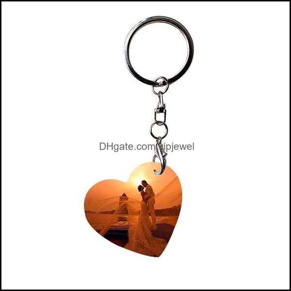

keychains fashion accessories sublimation blank keychain heat transfer diy blanks keyrings with chain for art crafts making dhkyu, Silver