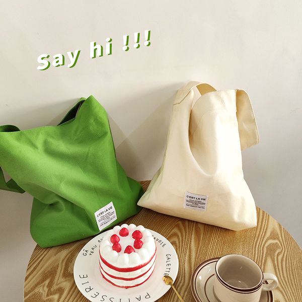 

2022 bags handbags shoulder bags source spring new summer cream candy canvas bag