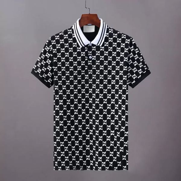 

men polo shirts short sleeve polos shirt contrast color polo clothing summer streetwear casual fashion mens, White;black