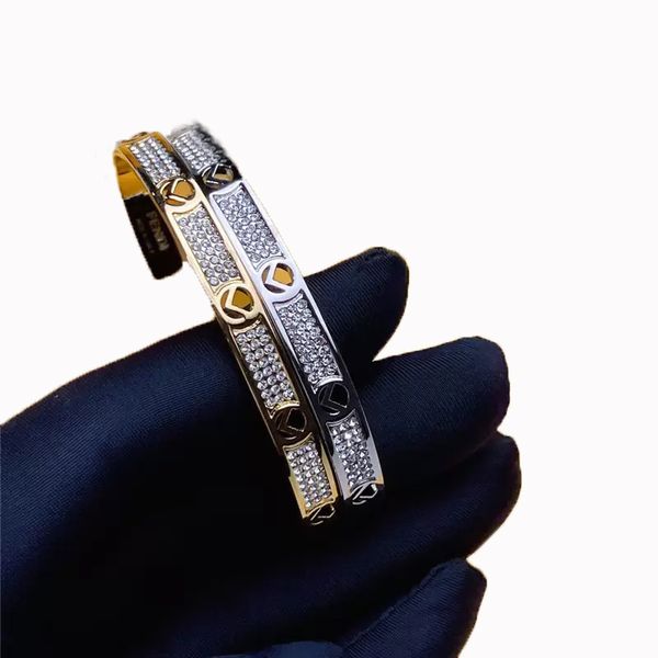 

women gold bracelet designer silver jewelry mens f bracelets full diamond luxurys designers jewellery woman love bracelet, Golden;silver