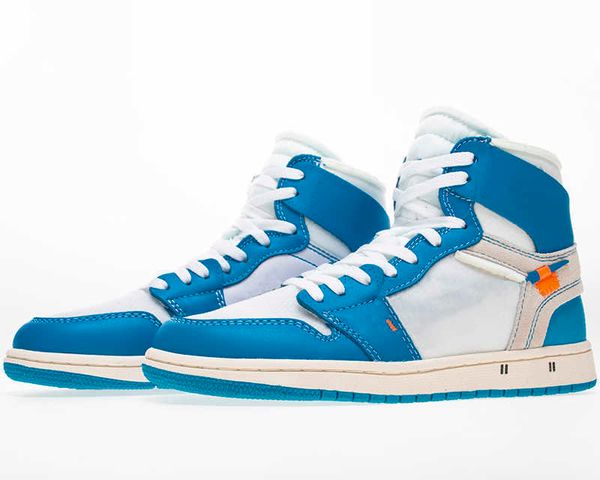 

shoes off jumpman 1 high og unc white basketball men/women outdoor sneakers sports original fast