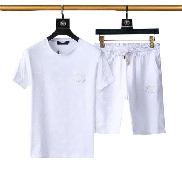 

2022 summer men's casual designer sportswear fashion jogging wear pullover suit short sleeve pants luxury sportswear wholesale, Gray