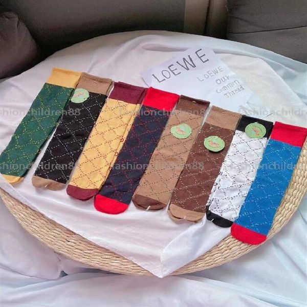

baby boys girls letter socks autumn winter brand kids letters printed knee-high in tube stockings children clothing 3pairs set294a, Pink;yellow