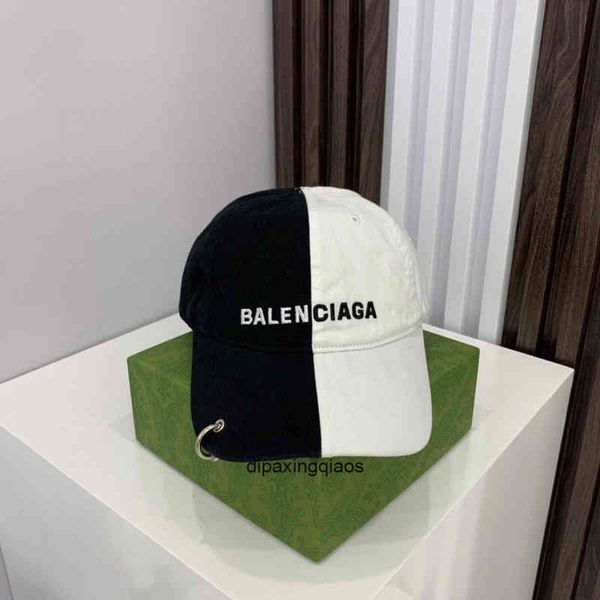 

balencaigass ball caps ball letter printed autumn winter new black-and-white color canvas duck tongue b classic embroidery men's and wo, Blue;gray