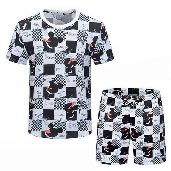 

men shorts tracksuits summer shorts sets letter print t shirt short sleeve suits man fashion casual joggers gym 2 pieces sets -3xl, Gray