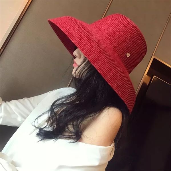 

fahion elegant jazz for women white un men formal blue ummer beach cap letter m fe traw hat 220613, Blue;gray