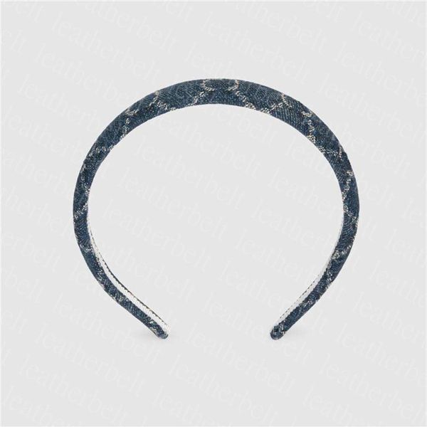 

women denim headband fashion blue hair band street casual letter katyusha exquisite versatile cowboy headwear ladies278u, Silver