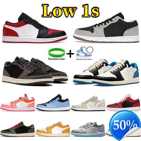

box low bred toe 1 1s men basketball shoes starfish cactus mocha fragment multi-color team red spades lucky green