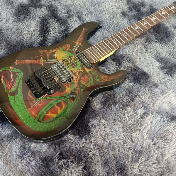 

2021new electric guitar,6 string,mahogany body with black paint