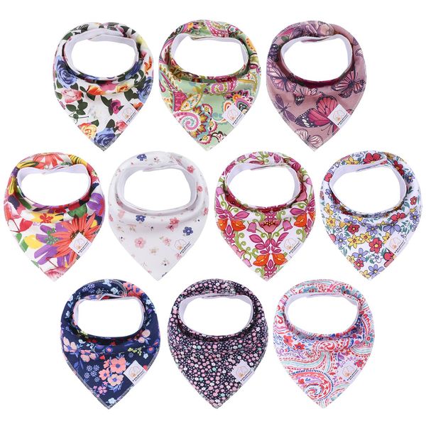 

bibs burp cloths big elephant toddler baby bandana drool - pattern amrkd