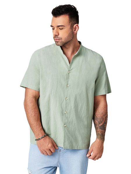 

extended sizes men mock neck shirt f6vp#, White;black