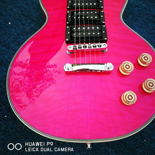 

diy brand new pink 6 string lp electric guitar