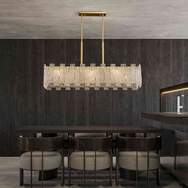 

pendant lamps copper restaurant chandelier light luxury post modern el villa lamp water ripple model room bar table net red chandelier