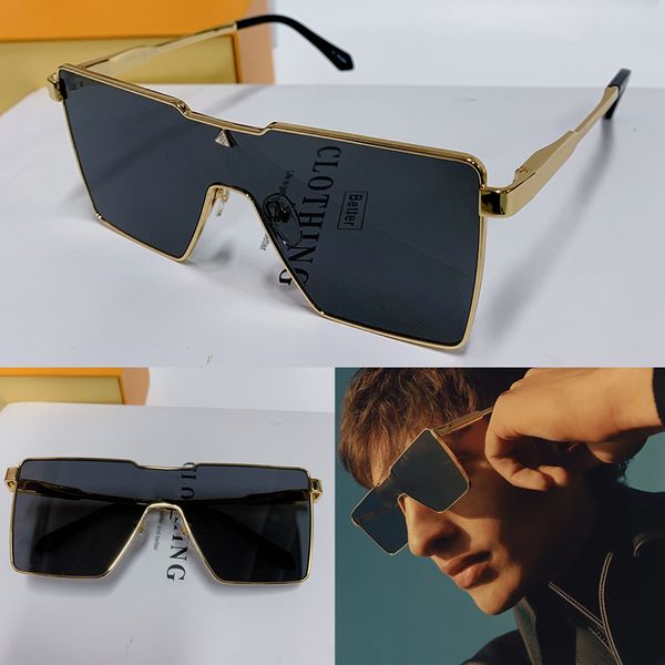 Luxus funkelnder Kristall Designer Cyclone Sonnenbrille Metall Herren Klassisch Vintage quadratisch Integrierte Nasenpads Brille Z1700U Einzigartige Top-Qualität mit modischer Handtasche