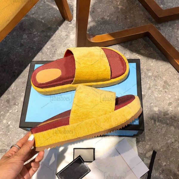 

2022 ggity slipper luxury ladies designer canvas slip -on slides angelina psychedelic sandals multi platform slippers sandal women 's d, Black