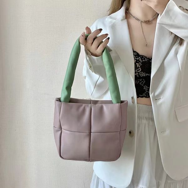 bolsa de ombro de moda atinge o design de cores mulheres simples e fáceis de grande capacidade e bolsa versátil