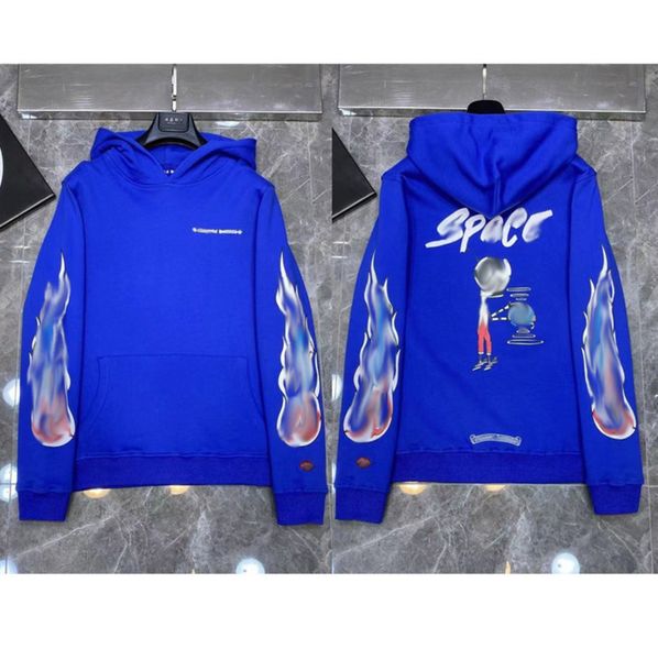 

mens classic brand sweatshirts ch fashion designer hoodies horseshoe cross print jacket women casual quality luxury pullover hooded loose h, Black