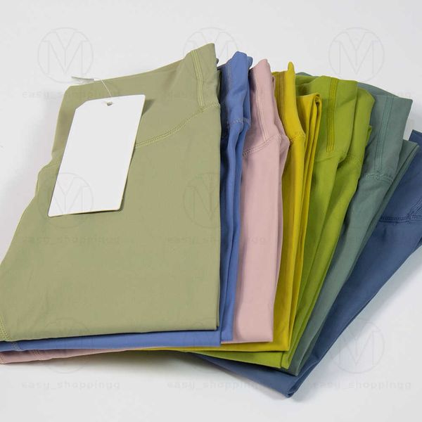 

aligns womens yoga outfit solid color leggings pant high waist designers clothes legging yogas pants sports elastic fitness gym wear, White;red