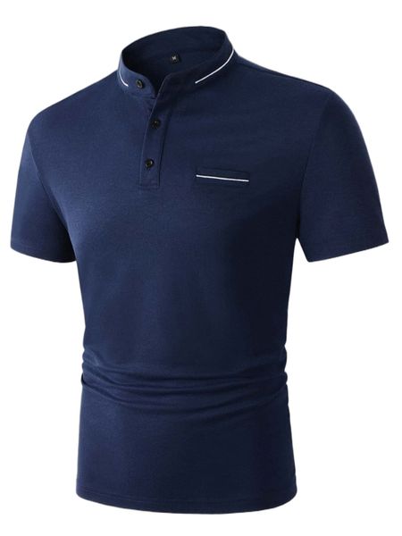 

men striped trim polo shirt t9z8#, White;black