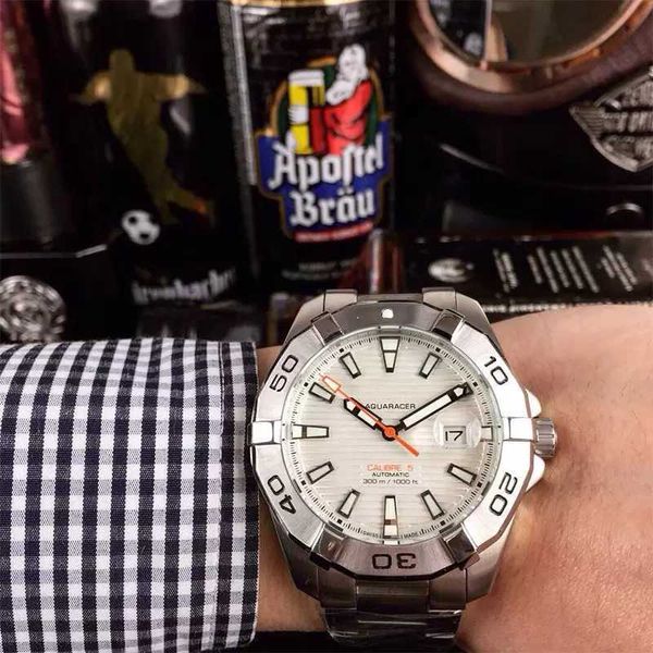 

men's new selling luxury mechanical watch business style steel watchband waterproof aaa, Slivery;brown