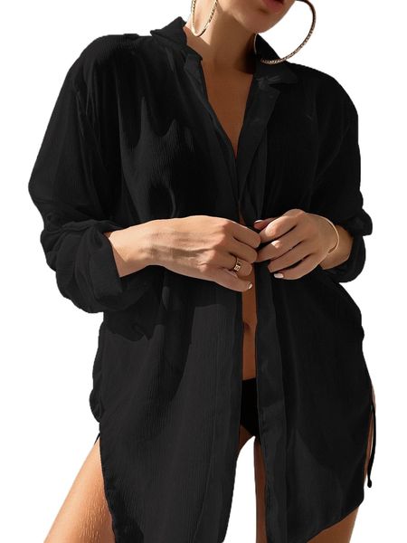 

plain asymmetrical kimono v2ay#, White;black