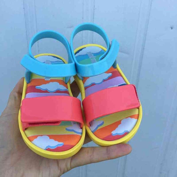 Mini Melissa 2022 nuove ragazze di estate ragazzi pattini della gelatina antiscivolo bambini sandalo da spiaggia scarpe da bambino sandali morbidi ragazza scarpe basse MN053 G220418