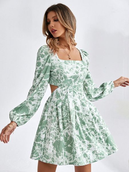 

tie dye backless dress c1gk#, Black;gray