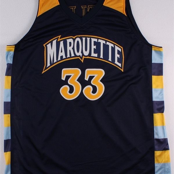 CHEN37 JERSEY Custom Basketball Homem Juventude Jimmy Butler Marquette Size S-2xl ou qualquer nome e número de camisas