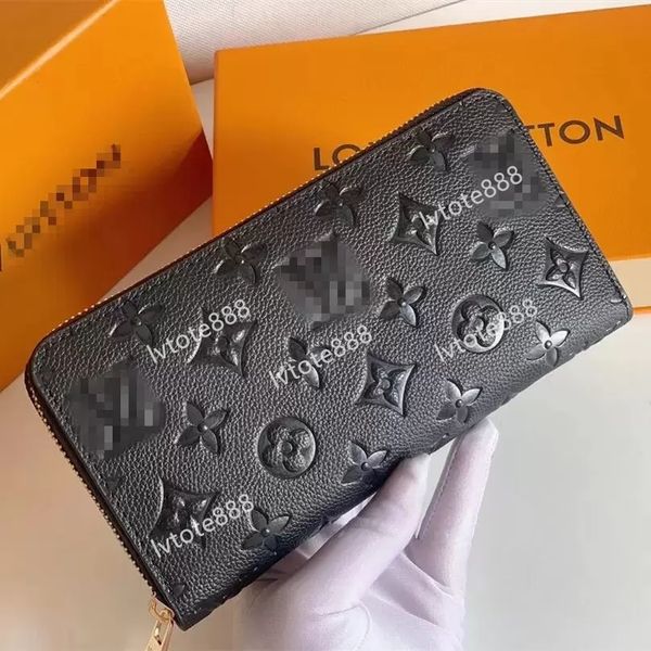 

envelope long wallets cowhide coin purse designer clutch bags women lady luxury purses passport id card bag with box yslity louiseity lvs vi, Red;black