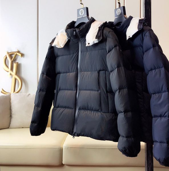

men's down jacket fashion 2022 coat hooded casual warm short black/blue winter 90 white duck down thick puffer jackets outerwear parkas