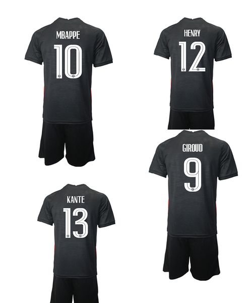 

22-23 customized soccer jerseys sets with shorts kingcaps local boots online store dropshipping accepted 10 zidane mbappe 11 dembele 12 henr, Black