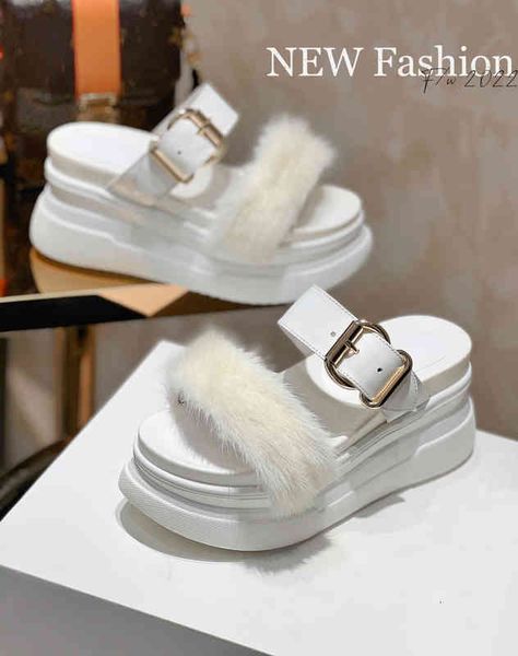 

summer sandals fashionable sandals plush shoes flats and platform leisure comfort banquet series, Black