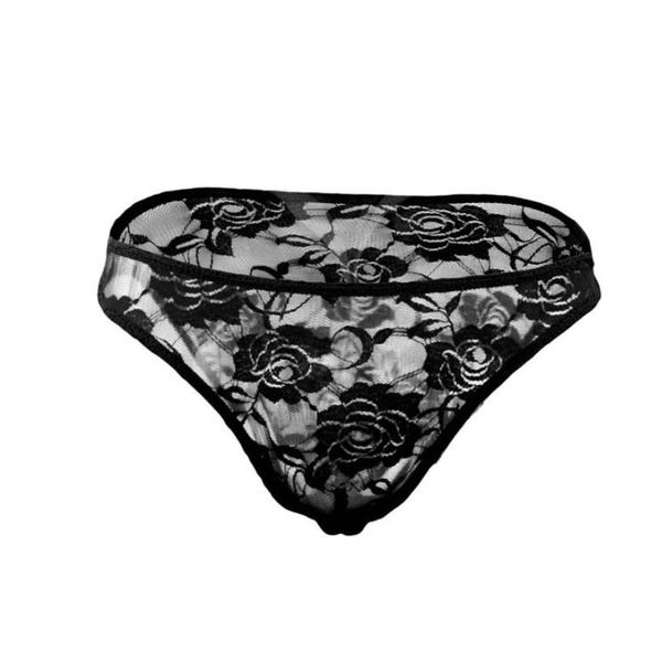 

lace see through low waist mesh men's briefs 9 colors 2471, Black;white