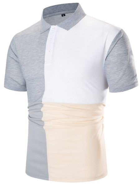 

men cut and sew polo shirt m8t8#, White;black