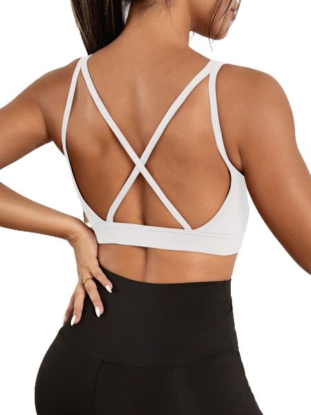 

crisscross backless sports bra v3r2#, Gray