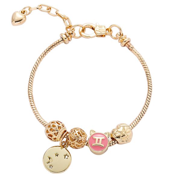 Personalisierung Sammlung Goldkonstellation Armbänder Symbol Namenschild Mondkonstellation Paar Charm -Kettenarmband für Frauen Männer