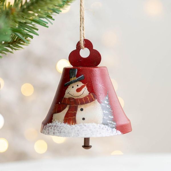 Рождественские украшения кованые железные колокольчики Санта -Клаус снеговик