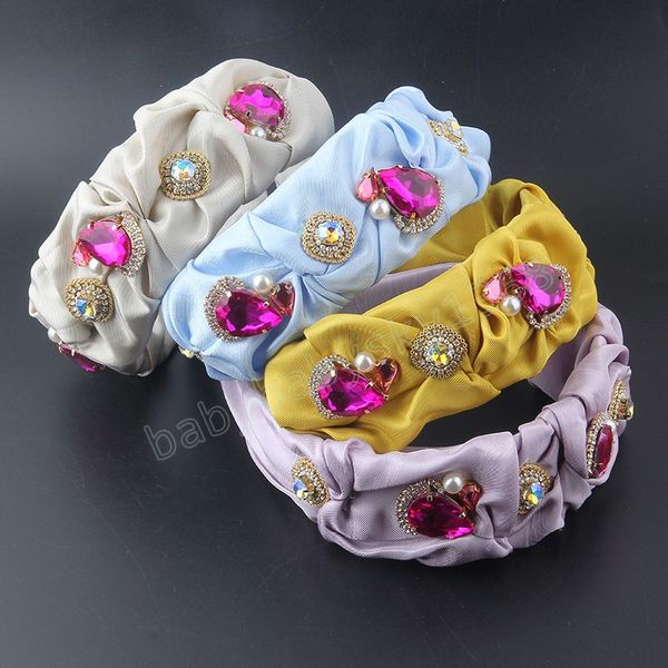 

vintage floral hairband double layer cloth bow headband women girls hair head hoop bands accessories hairbands headwear, Slivery;white