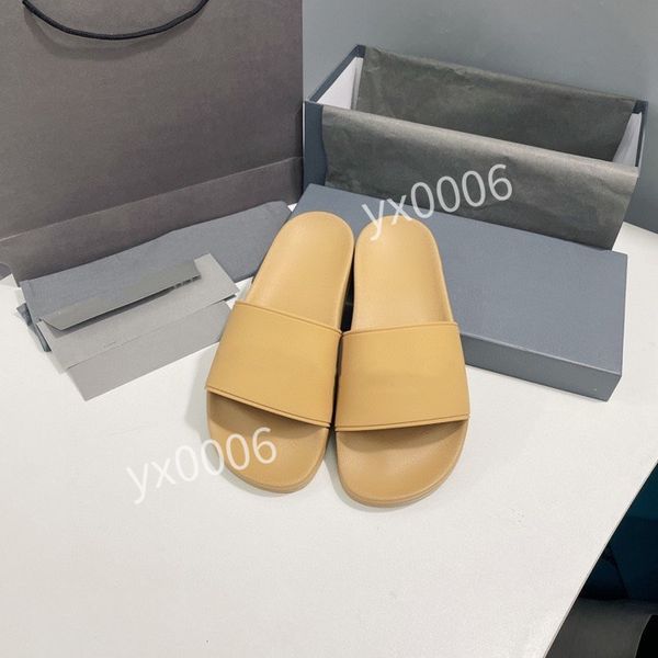 

mens womens fashion slippers luxury slides summer flat slipper trendy leather rubber sandal mens beach slide, Black