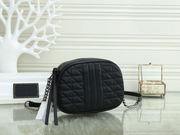 

tz simple one shoulder messenger bag ladies chain bag trendy fashion casual solid color letter handbag black/white/pink/gray 4 colors 21*8*1