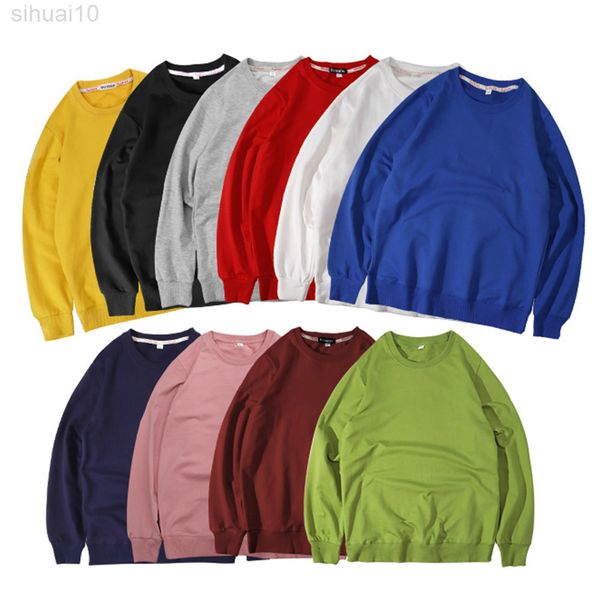 

solid hoodie autumn spring harajuku thin sweatshirt men and women casual long sleeve sweater female male couple mww242 l220730, Black