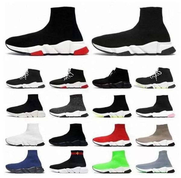 

2022 new classic series flat sock boots casual shoe sneakers speed trainer sale triple black red yellow fashion men women shoes