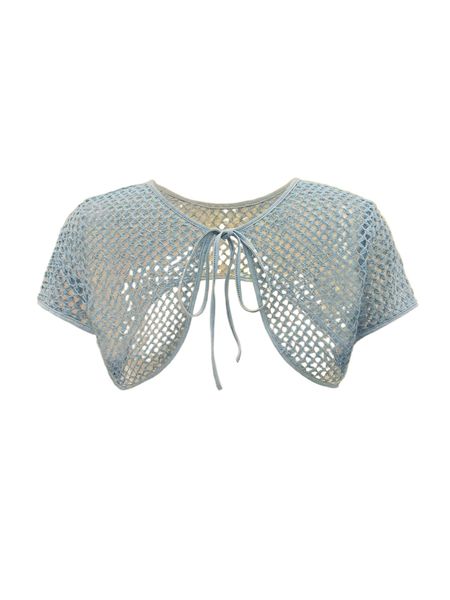 

hollow out crop without bra t71e#, White